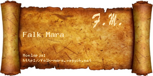 Falk Mara névjegykártya